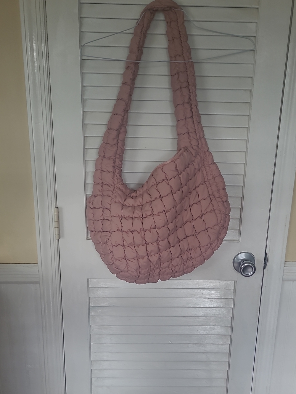 Quilted Shoulder Bag in Dusty Pink..Free Dupe ..